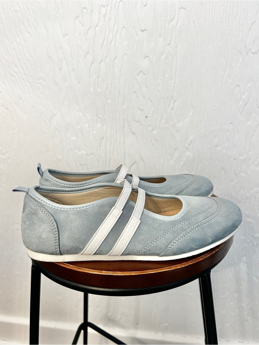 MADDEN GIRL Ballet Flat Sneakers Sky Blue Size 10 Sporty Casual Athleisure